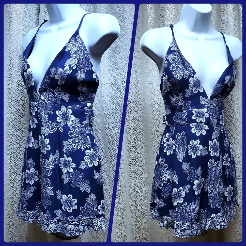 Floral Navy Jumpsuit